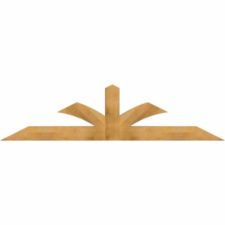 Ekena Millwork Richland Rough Sawn Timber Gable Bracket, Western Red Cedar, 96"W x 24"H x 6"D x 6"F, 6/12 Pitch GBW096X24X0606RIC00RWR